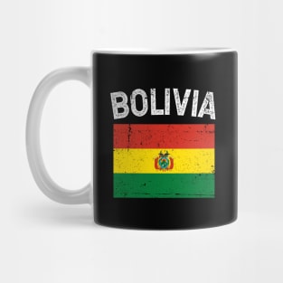 Bandera de Bolivia - Bolivian Flag - White letters design Mug